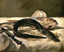 Haga click para ver la imagen ampliada manet19fra anguille et rouget 1864.jpg